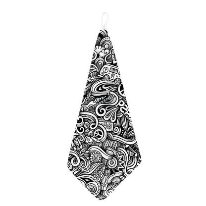 Graffiti Surfing Pattern Print Hand Towel