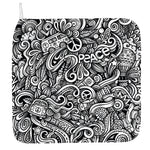 Graffiti Surfing Pattern Print Hand Towel