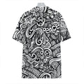 Graffiti Surfing Pattern Print Hawaiian Shirt