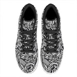 Graffiti Surfing Pattern Print High Top Leather Sneakers