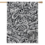 Graffiti Surfing Pattern Print House Flag