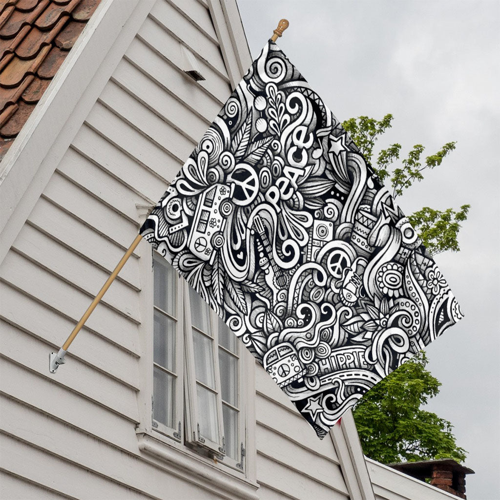 Graffiti Surfing Pattern Print House Flag