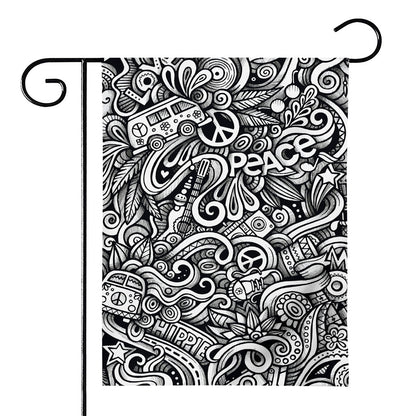 Graffiti Surfing Pattern Print House Flag