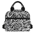 Graffiti Surfing Pattern Print Insulated Lunch Bag