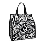 Graffiti Surfing Pattern Print Insulated Lunch Tote
