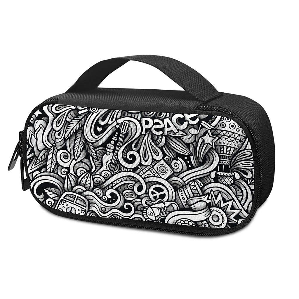 Graffiti Surfing Pattern Print Insulin Cooler Travel Case
