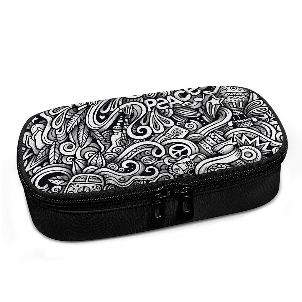 Graffiti Surfing Pattern Print Insulin Cooler Travel Case