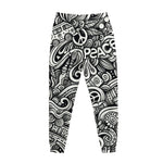 Graffiti Surfing Pattern Print Jogger Pants