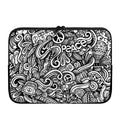 Graffiti Surfing Pattern Print Laptop Sleeve