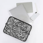 Graffiti Surfing Pattern Print Laptop Sleeve