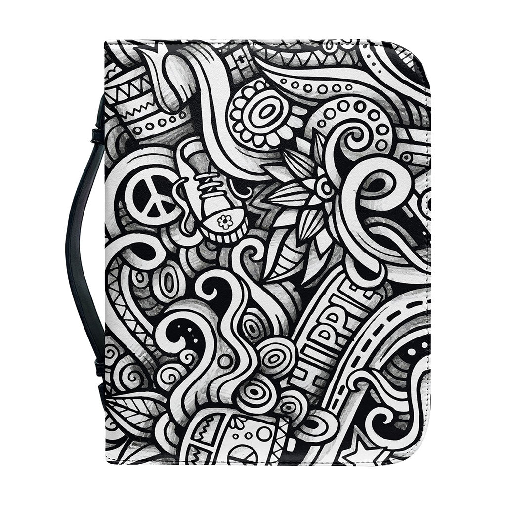 Graffiti Surfing Pattern Print Leather Bible Cover
