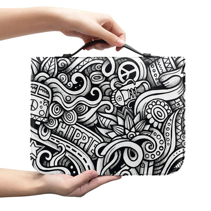 Graffiti Surfing Pattern Print Leather Bible Cover