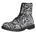 Graffiti Surfing Pattern Print Lace-Up Boots