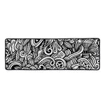 Graffiti Surfing Pattern Print Long Kitchen Mat