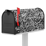 Graffiti Surfing Pattern Print Mailbox Cover