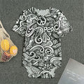 Graffiti Surfing Pattern Print Men's Bodysuit