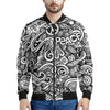 Graffiti Surfing Pattern Print Men's Bomber Jacket