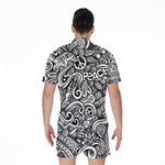 Graffiti Surfing Pattern Print Men's Rompers