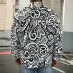 Graffiti Surfing Pattern Print Men's Shirt Jacket