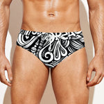 Graffiti Surfing Pattern Print Men's Swim Briefs