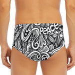 Graffiti Surfing Pattern Print Men's Triangle Swim Briefs
