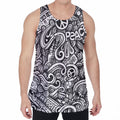 Graffiti Surfing Pattern Print Men's Velvet Tank Top