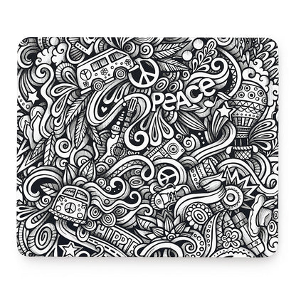 Graffiti Surfing Pattern Print Mouse Pad