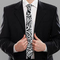 Graffiti Surfing Pattern Print Necktie