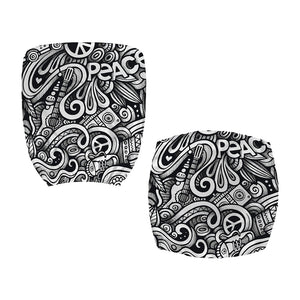 Graffiti Surfing Pattern Print Office Chair Cover