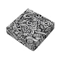Graffiti Surfing Pattern Print Outdoor Seat Cushion Cover