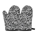 Graffiti Surfing Pattern Print Oven Mitts