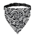 Graffiti Surfing Pattern Print Over The Collar Dog Bandana