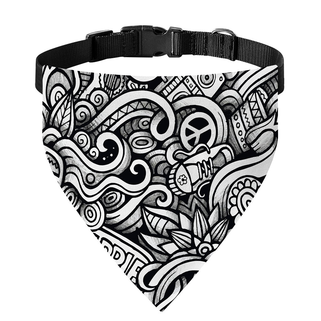 Graffiti Surfing Pattern Print Over The Collar Dog Bandana
