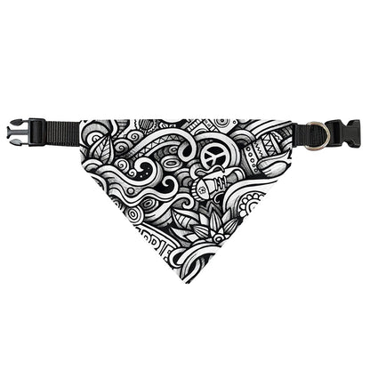 Graffiti Surfing Pattern Print Over The Collar Dog Bandana