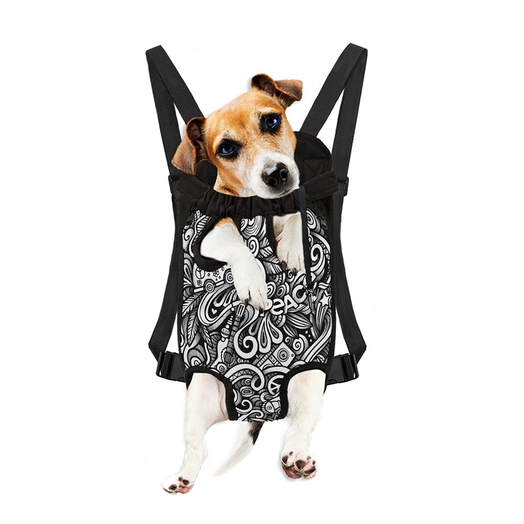Graffiti Surfing Pattern Print Pet Carrier Backpack