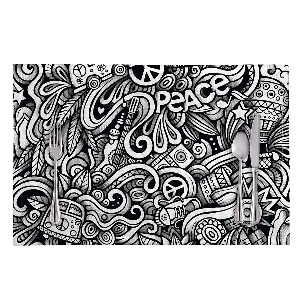Graffiti Surfing Pattern Print Placemat