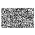 Graffiti Surfing Pattern Print Polyester Doormat