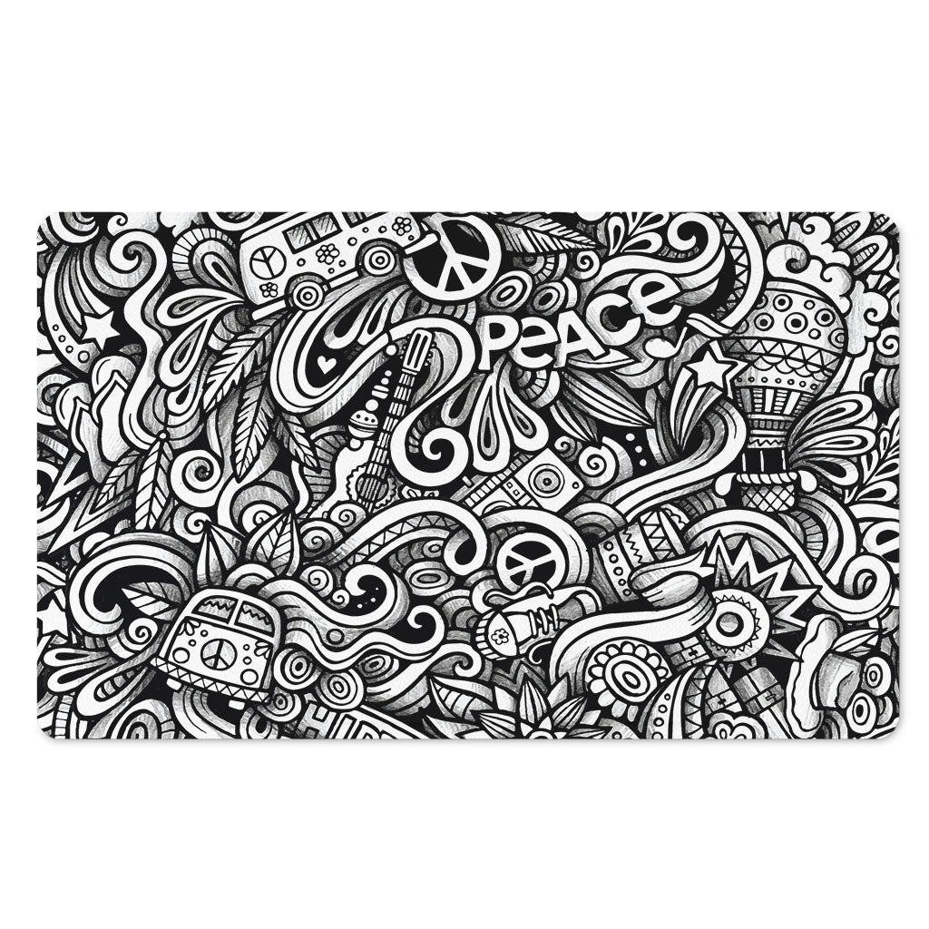 Graffiti Surfing Pattern Print Polyester Doormat