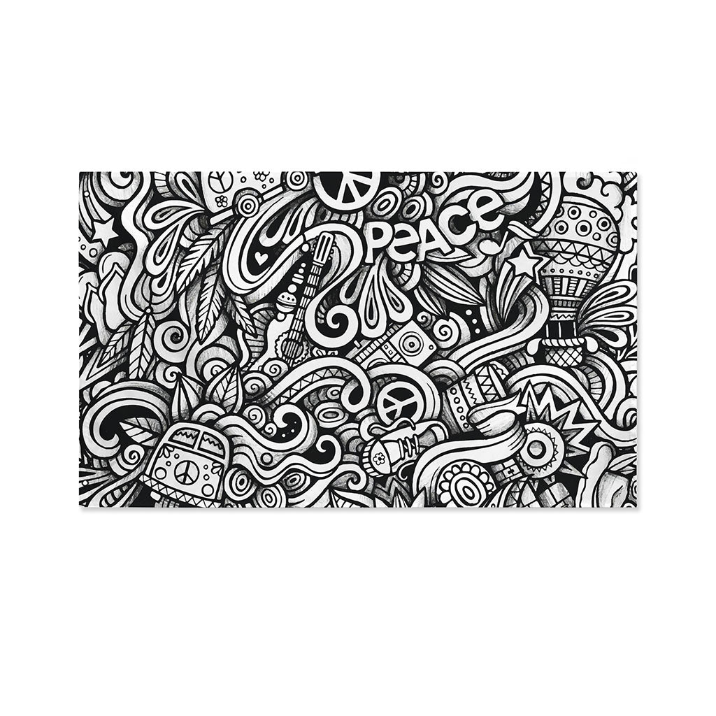 Graffiti Surfing Pattern Print Polyester Flag