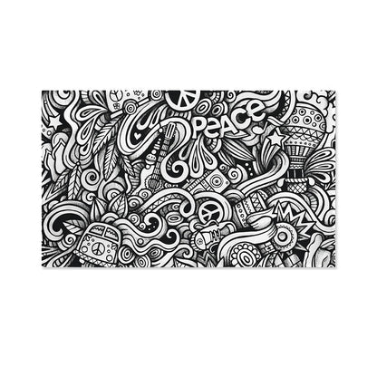 Graffiti Surfing Pattern Print Polyester Flag