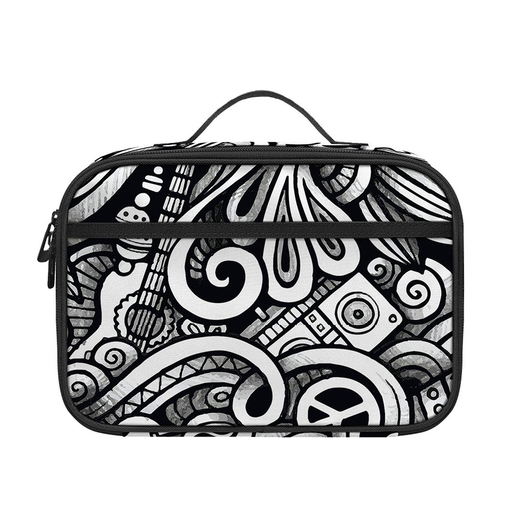 Graffiti Surfing Pattern Print Portable Lunch Bag