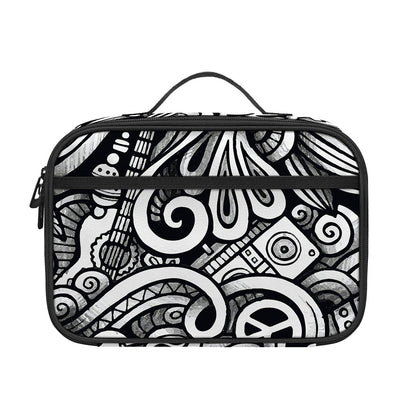Graffiti Surfing Pattern Print Portable Lunch Bag