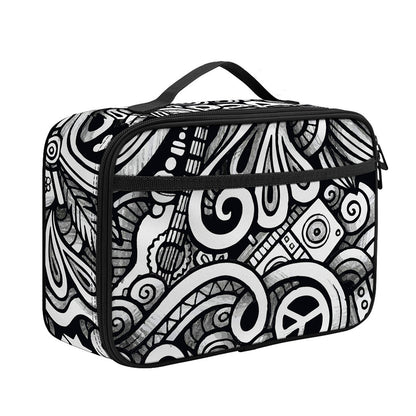 Graffiti Surfing Pattern Print Portable Lunch Bag