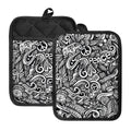Graffiti Surfing Pattern Print Pot Holders With Pocket
