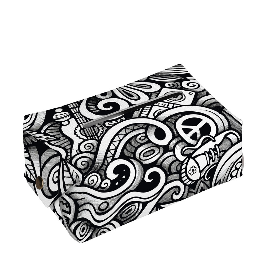 Graffiti Surfing Pattern Print Rectangle Tissue Box Cover