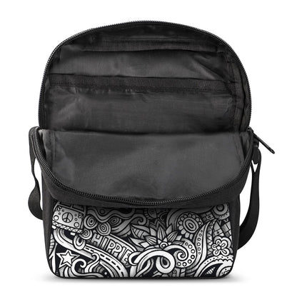 Graffiti Surfing Pattern Print Rectangular Crossbody Bag