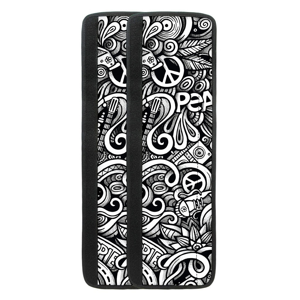 Graffiti Surfing Pattern Print Refrigerator Handle Covers