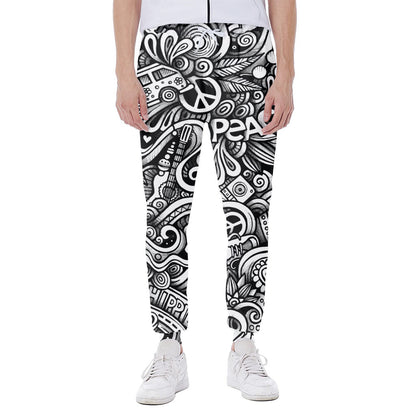 Graffiti Surfing Pattern Print Scuba Joggers