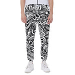 Graffiti Surfing Pattern Print Scuba Joggers