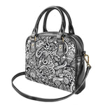 Graffiti Surfing Pattern Print Shoulder Handbag